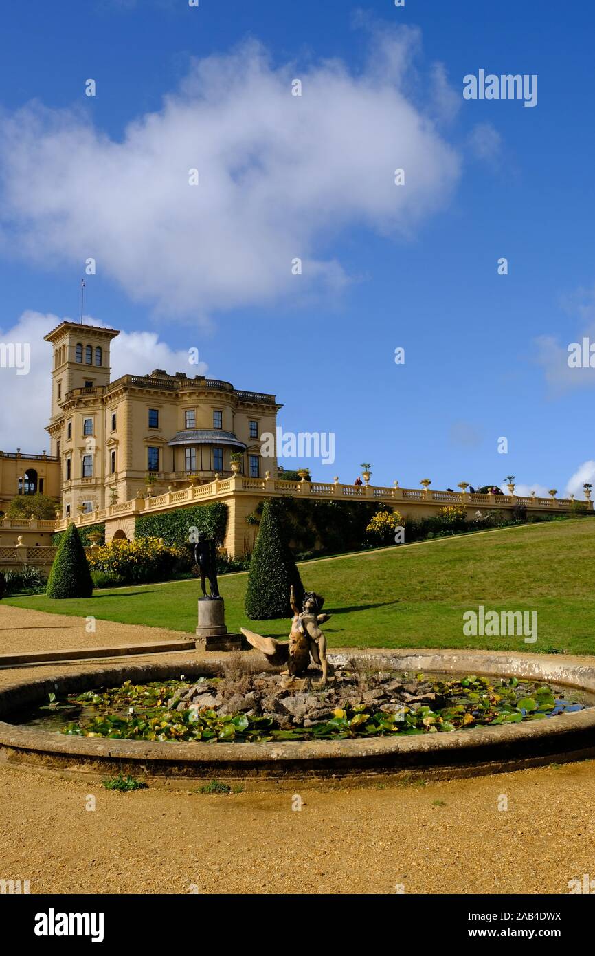 Isle of Wight, IOW, Ventnor, Osborne House, Meerblick, Küste, Meerblick, Geschichte, Victoria, Prinz Albert, Kunst, Reiseziel, Urlaub, England. Stockfoto