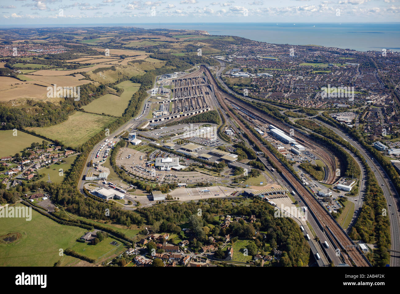 Eurotunnel Folkestone Station Stockfoto
