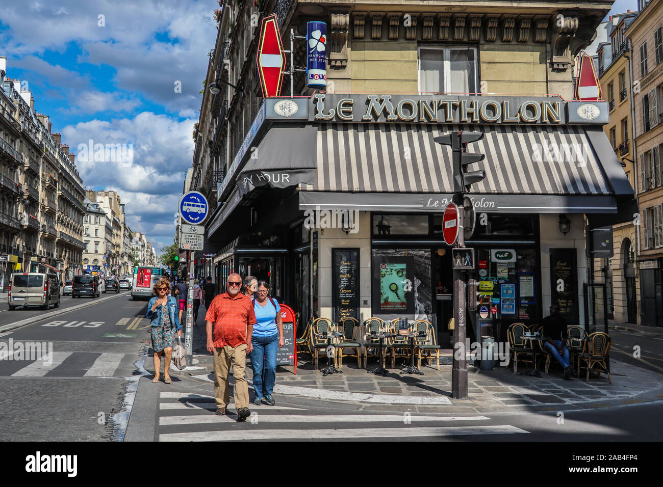Le Montholon Café in Paris, Frankreich, Europa Stockfoto