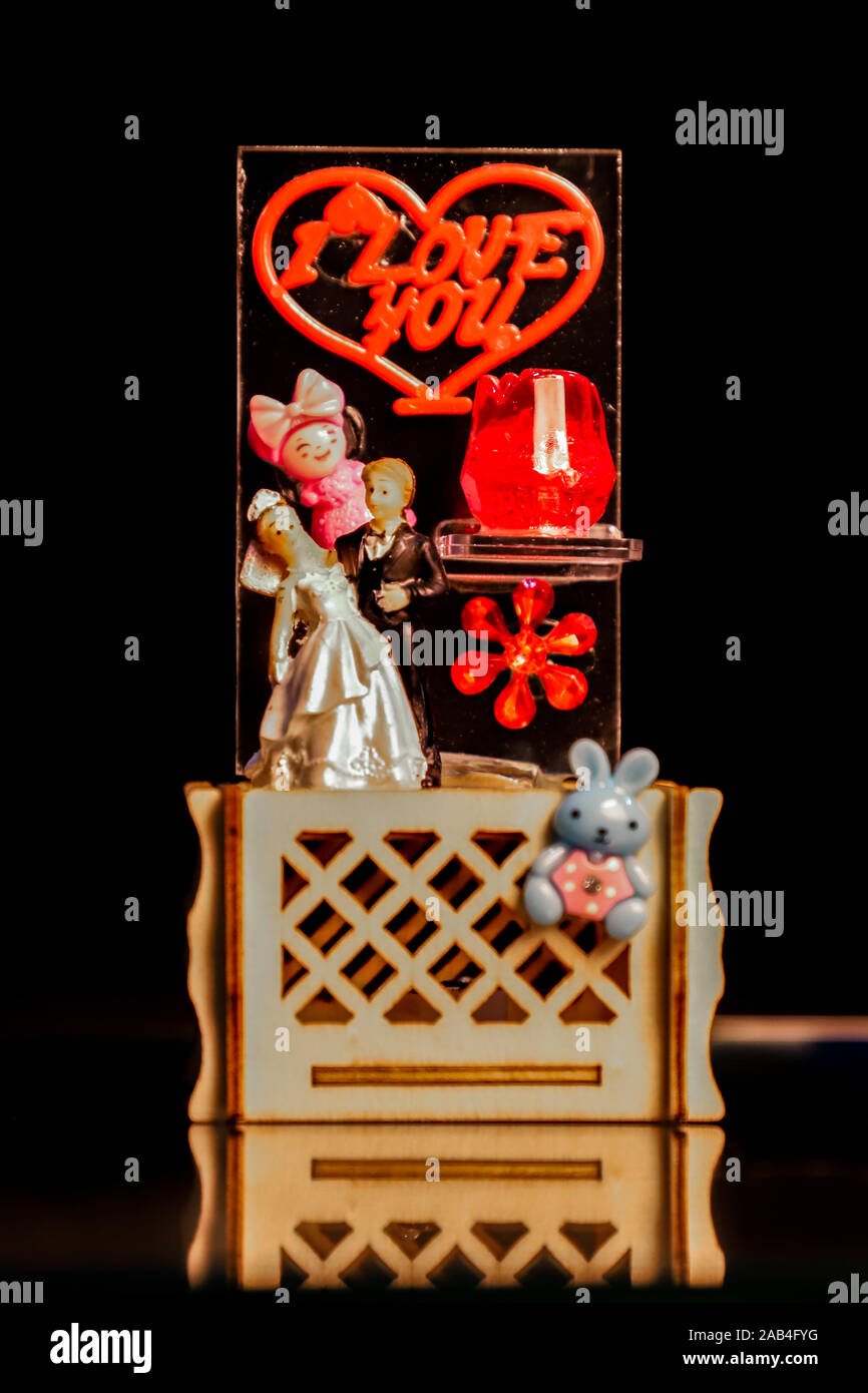 Schöne Geschenkideen für Hochzeit, Jahrestag, Valentinstag, Hochzeit, etc. Stockfoto