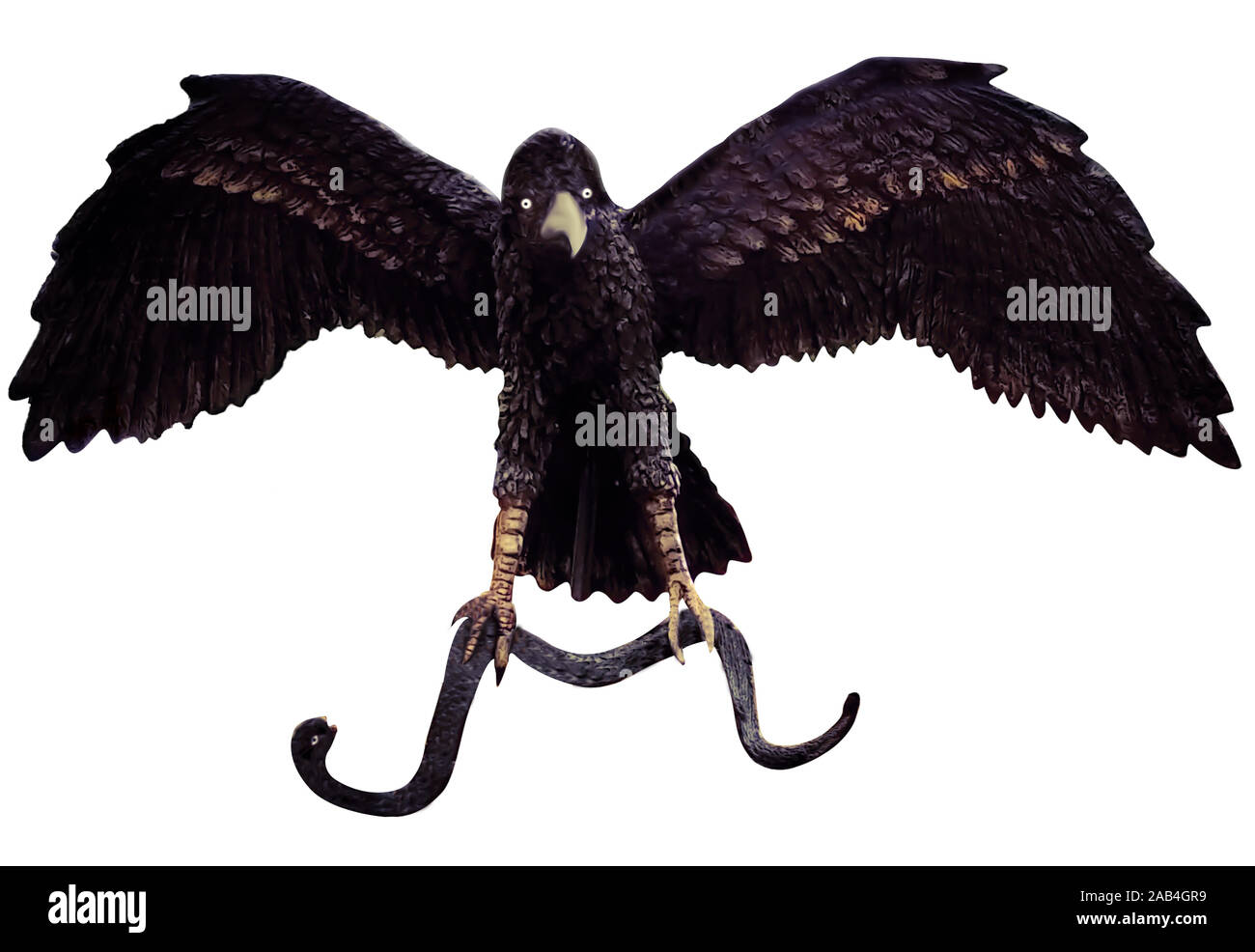 Einem Fliegenden Adler Und Schlange In Seine Krallen Stockfotografie Alamy