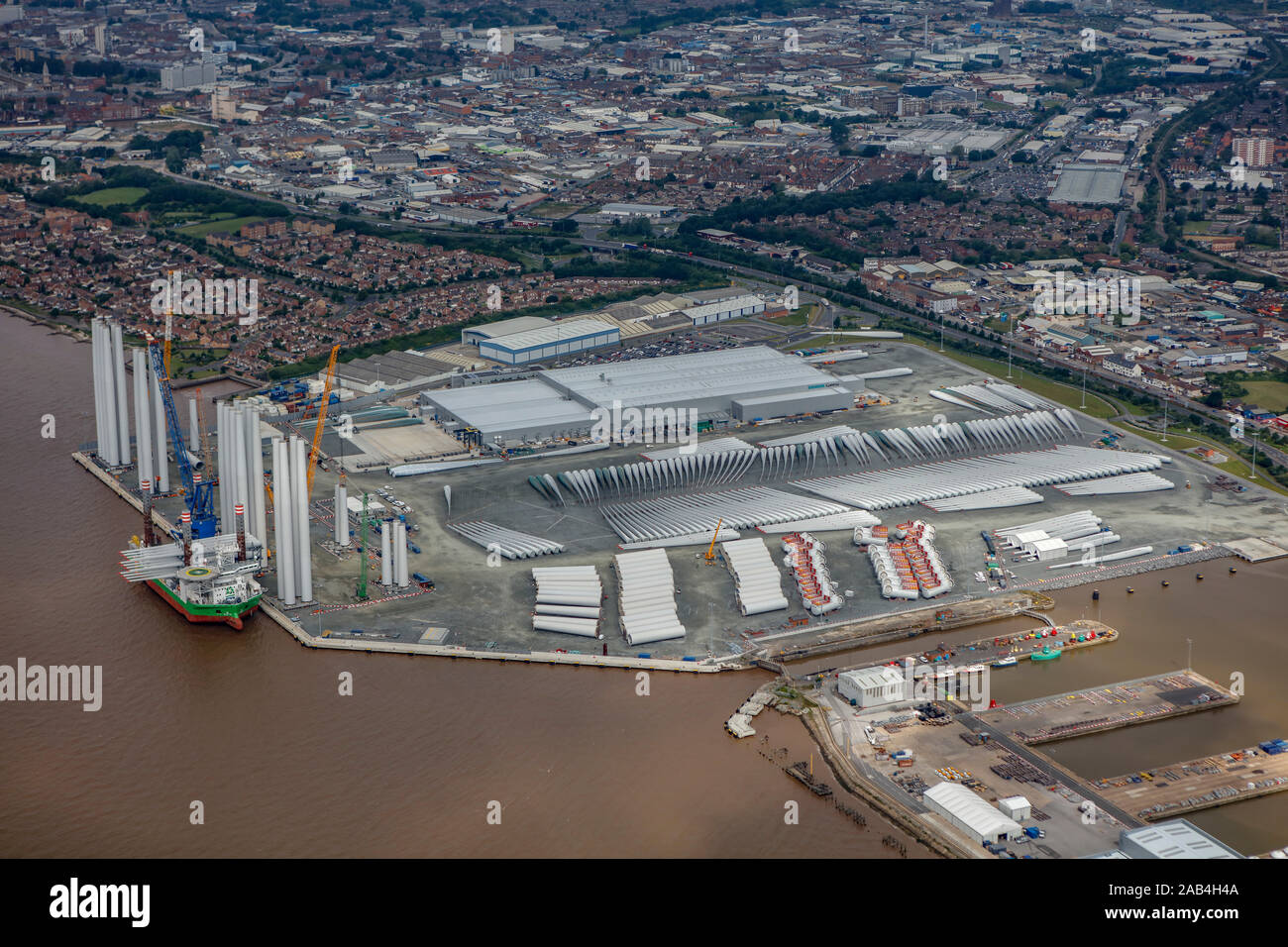 Siemens Windturbine Factory Hull Stockfoto