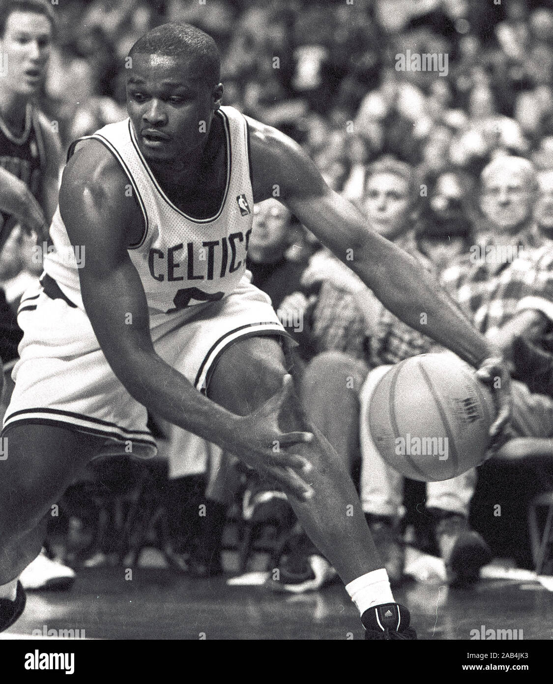 Boston Celtics #8 Antoine Walker im Spiel gegen die Chicago Bulls an der Fleet Center in BostonMa USA 1997 Foto bill Belknap Stockfoto