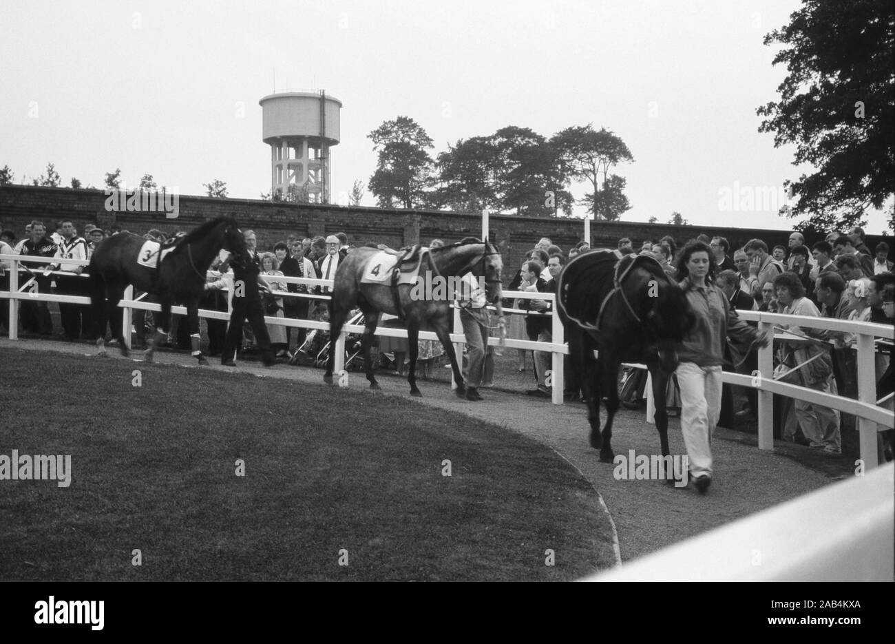 Ein Tag bei Pontefract Rennen, 1992, Bergbau Gemeinschaft zu spielen, West Yorkshire, Nordengland, Großbritannien Stockfoto