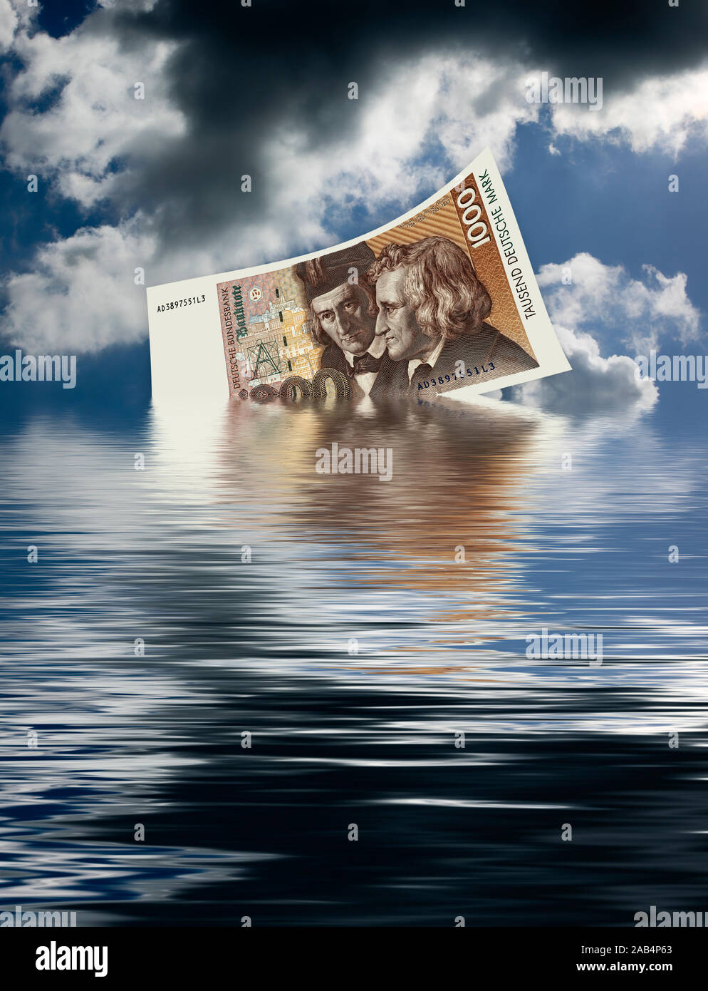 1000 Deutsche Mark. Stockfoto