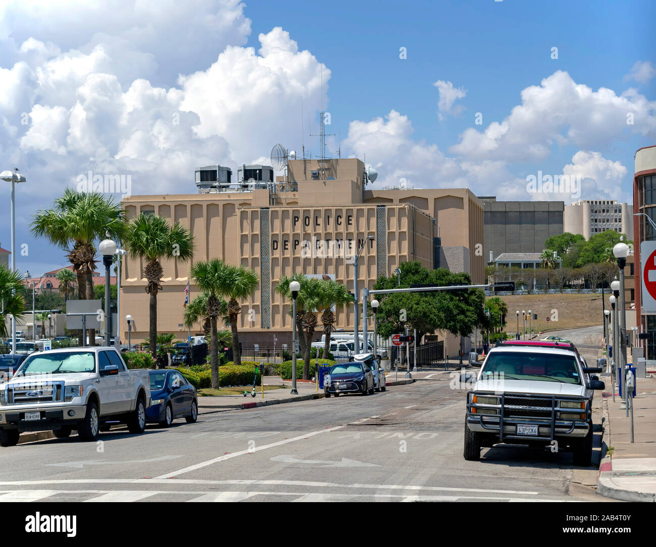 Die Hauptniederlassung des Corpus Christi, Texas USA Polizei 321 John sartain Street in Downtown Corpus Christi. Stockfoto