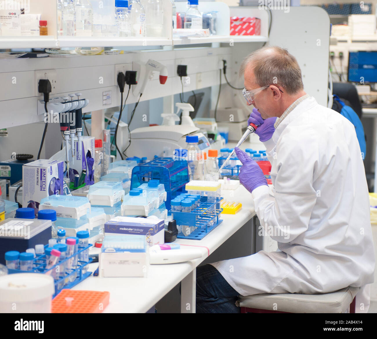 Die Forschung auf dem Gebiet der medimmune Labor biologische Zentrum der Englischen schwedischen pharmazeutischen Unternehmen von Astrazeneca in Cambridge. Mai 2014 Stockfoto