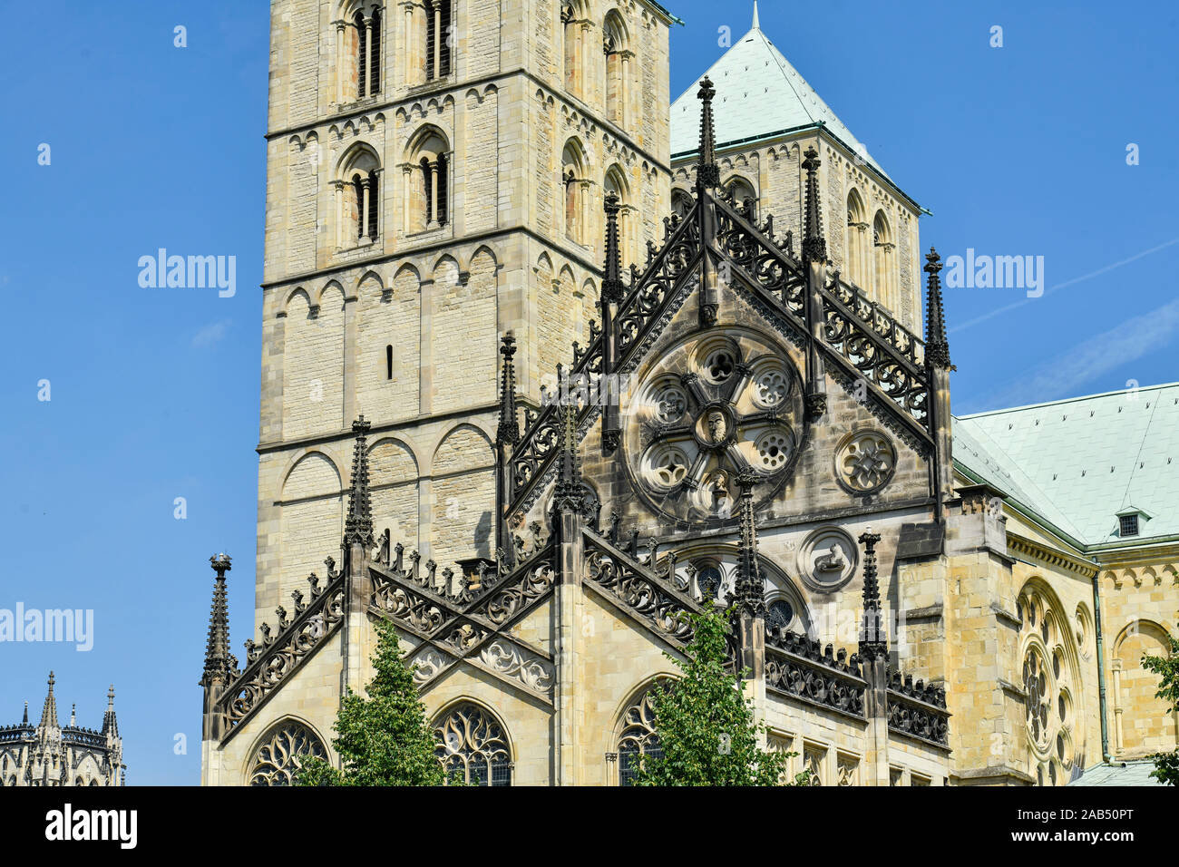 St.-Paulus-Dom, Domplatz, Münster, Nordrhein-Westfalen, Deutschland Stockfoto