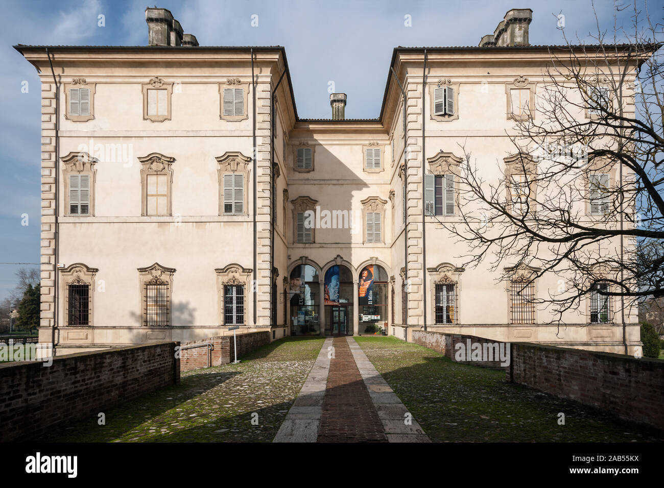 Das Museo Giuseppe Verdi musikalische Museum in Modena, Parma, Emilia Romagna, Italien, gewidmet dem berühmten Italienischen Oper Komponist in der Nähe geboren, außen Stockfoto