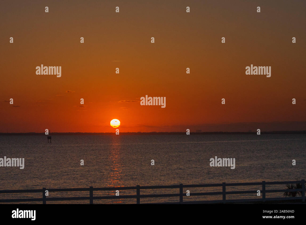 Sonnenaufgang Titusville, Naturschutzgebiet Merritt Island Stockfoto