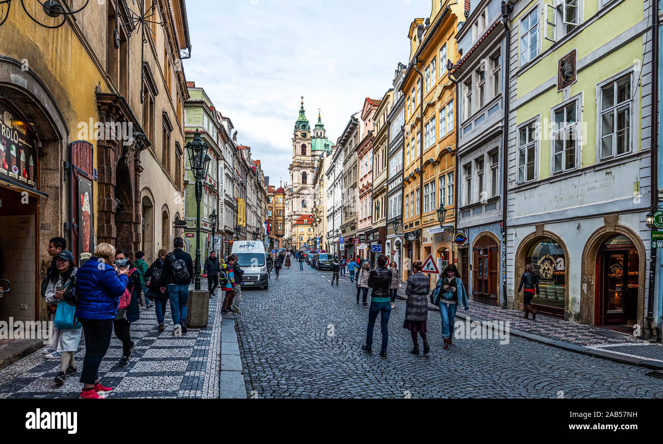 Straßen von Prag Stockfoto