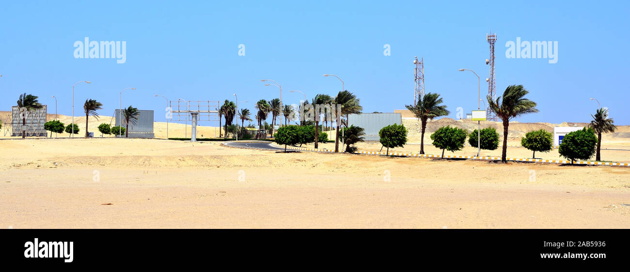 Wüstenlandschaft in marsa alam ägypten Stockfoto