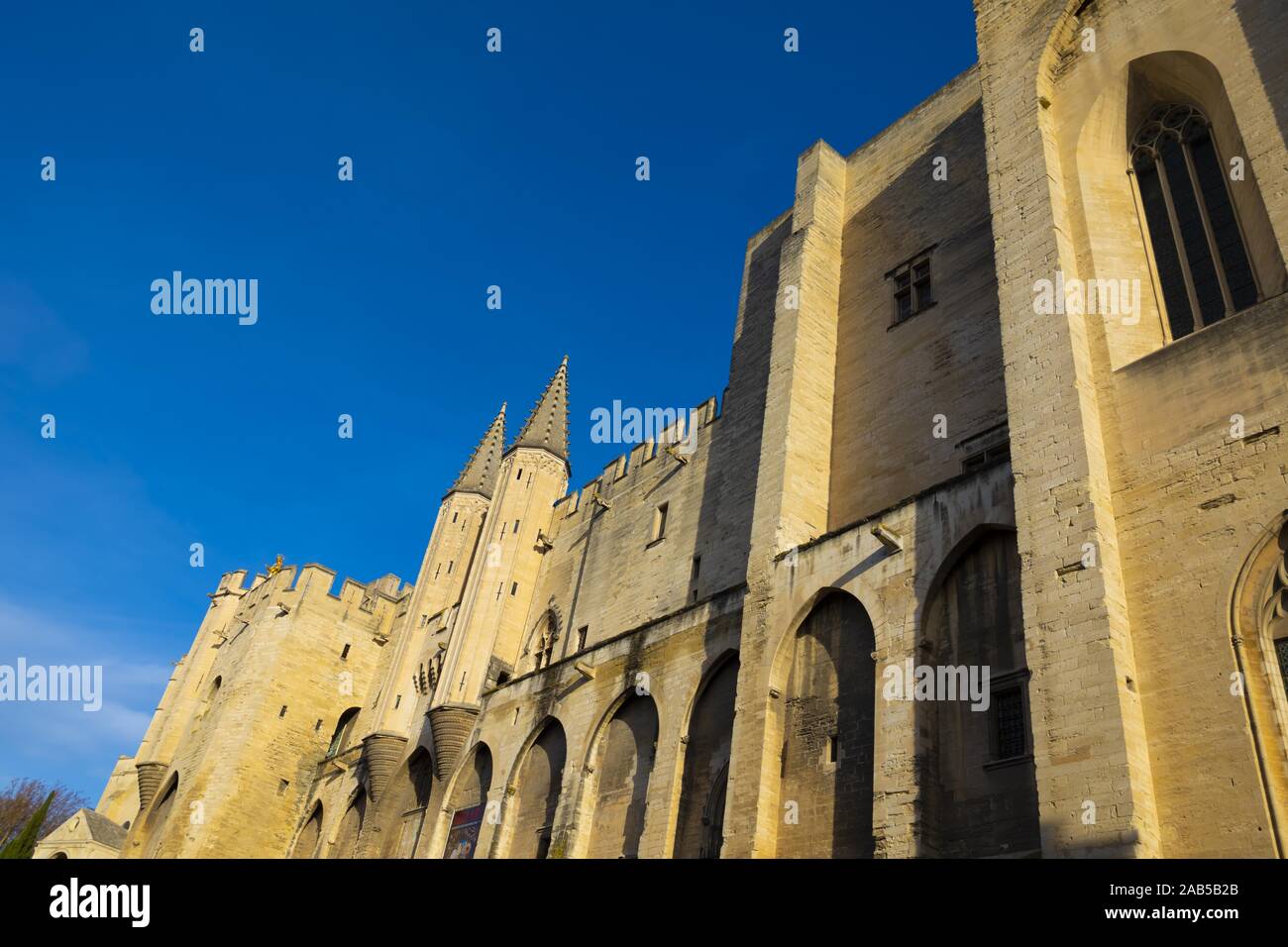 Palais des Papes in Avignon, Provence Alpes Cote d'Azur, Frankreich Stockfoto