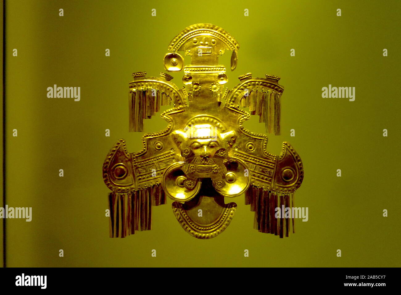 Das Gold Museum ist in der kolumbianischen Stadt Bogata entfernt. Die umfangreiche Sammlung hat Gold Artefakte aus der Muisca Menschen. Stockfoto