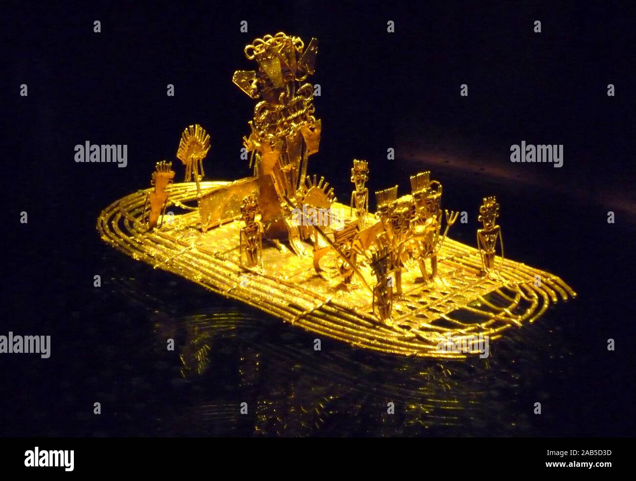 Das Gold Museum ist in der kolumbianischen Stadt Bogata entfernt. Die umfangreiche Sammlung hat Gold Artefakte aus der Muisca Menschen. Stockfoto