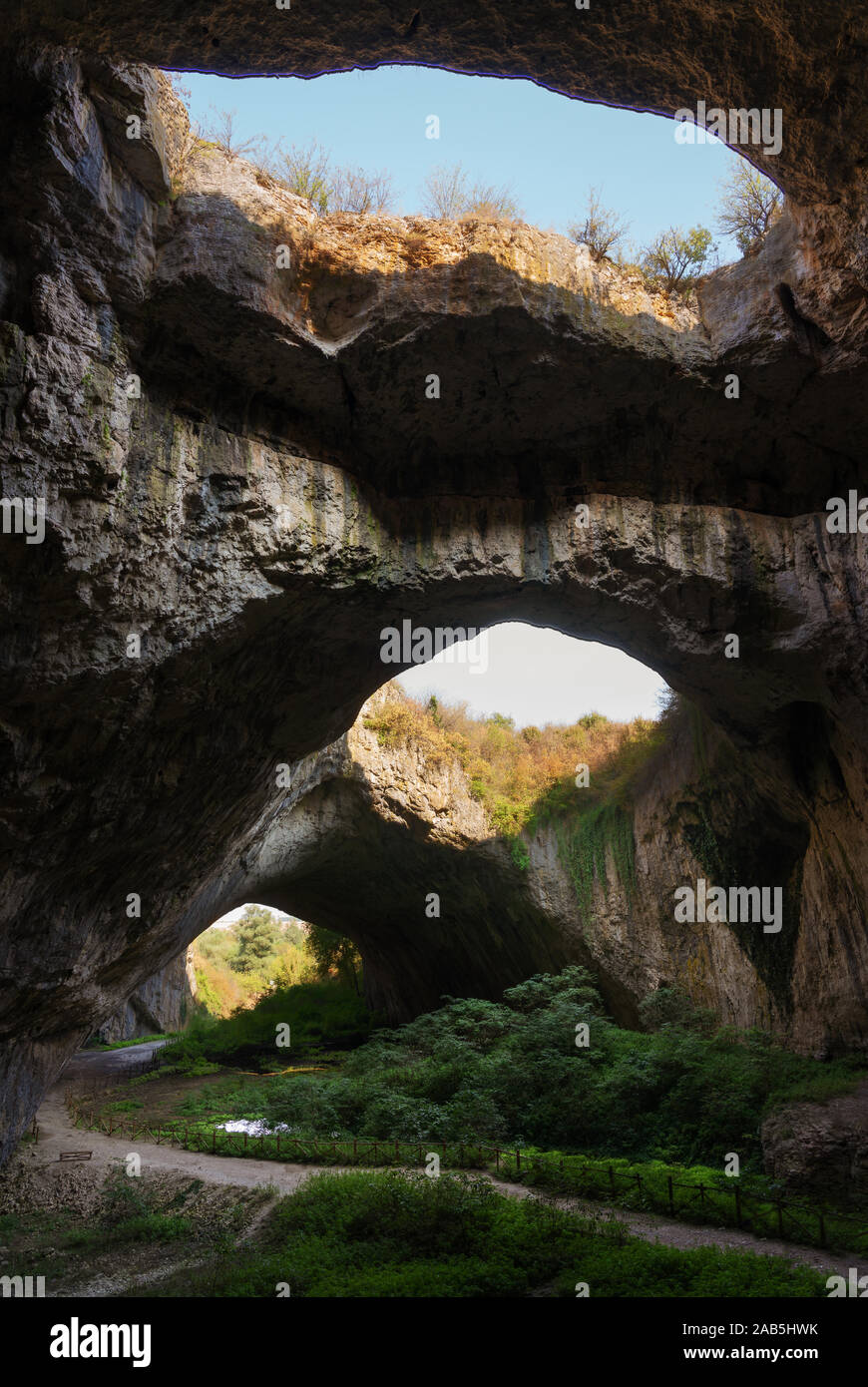 Devetashka Höhle in Bulgarien Stockfoto