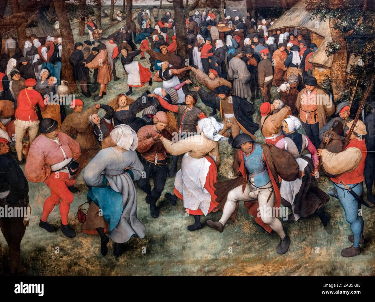 Die Hochzeit Tanz von Pieter Brueghel der Ältere (1525-1569), Öl auf Leinwand, 1566 Stockfoto