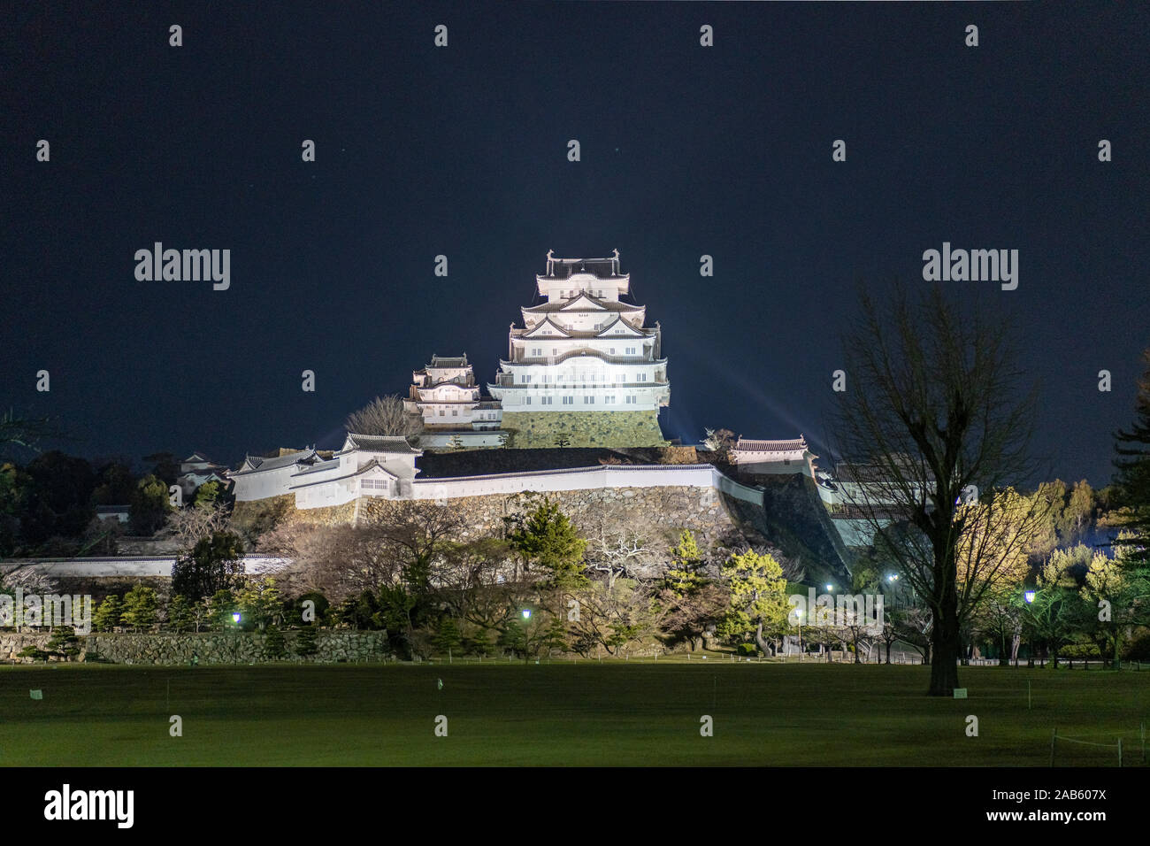 Himeji Castle (White Heron Castle, Shirasagijo), Japans besterhaltenes Feudalschloss Himeji , Japan Stockfoto