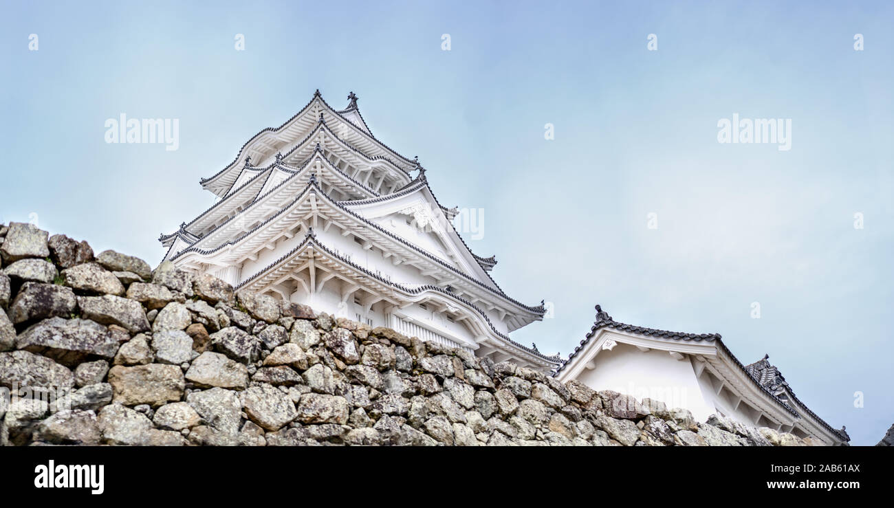 Himeji Castle (White Heron Castle, Shirasagijo), Japans besterhaltenes Feudalschloss Himeji , Japan Stockfoto