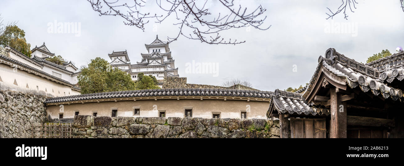 Himeji Castle (White Heron Castle, Shirasagijo), Japans besterhaltenes Feudalschloss Himeji , Japan Stockfoto