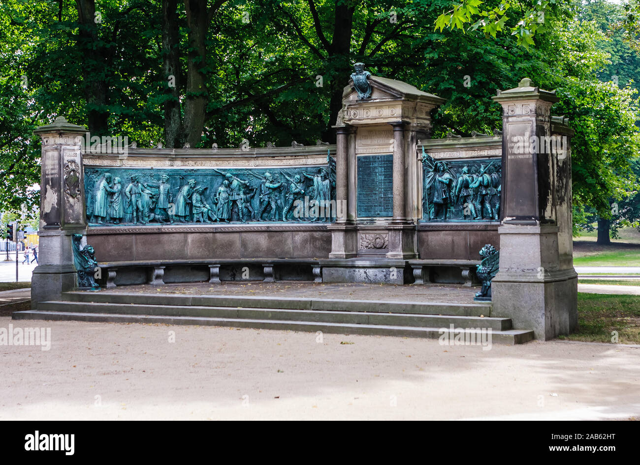 War Memorial von Rudolf Siemering. Deutsch-französischen Krieg (1870-71). Kiel, Schleswig-Holstein, Deutschland, Europa Stockfoto
