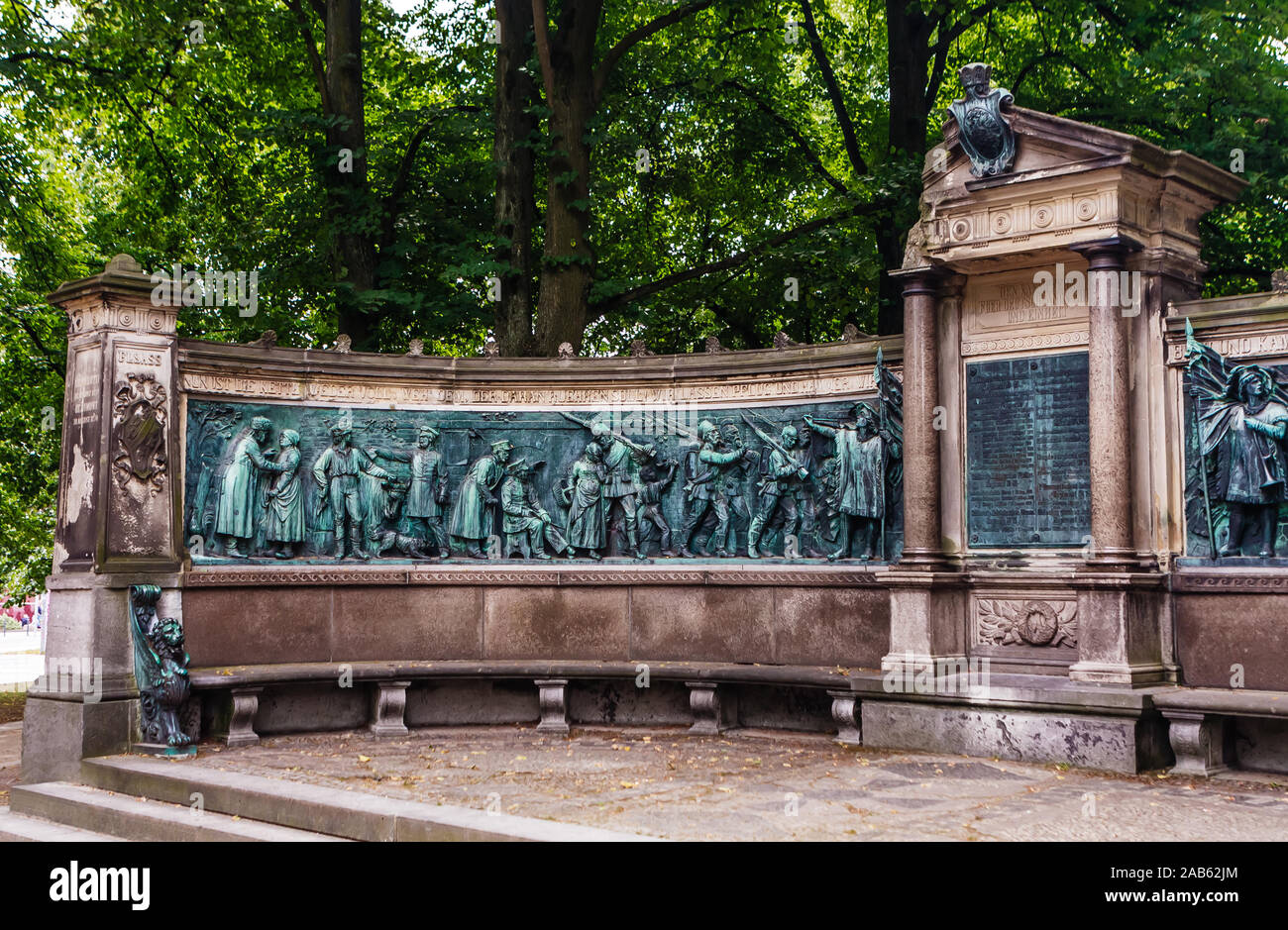 War Memorial von Rudolf Siemering. Deutsch-französischen Krieg (1870-71). Kiel, Schleswig-Holstein, Deutschland, Europa Stockfoto