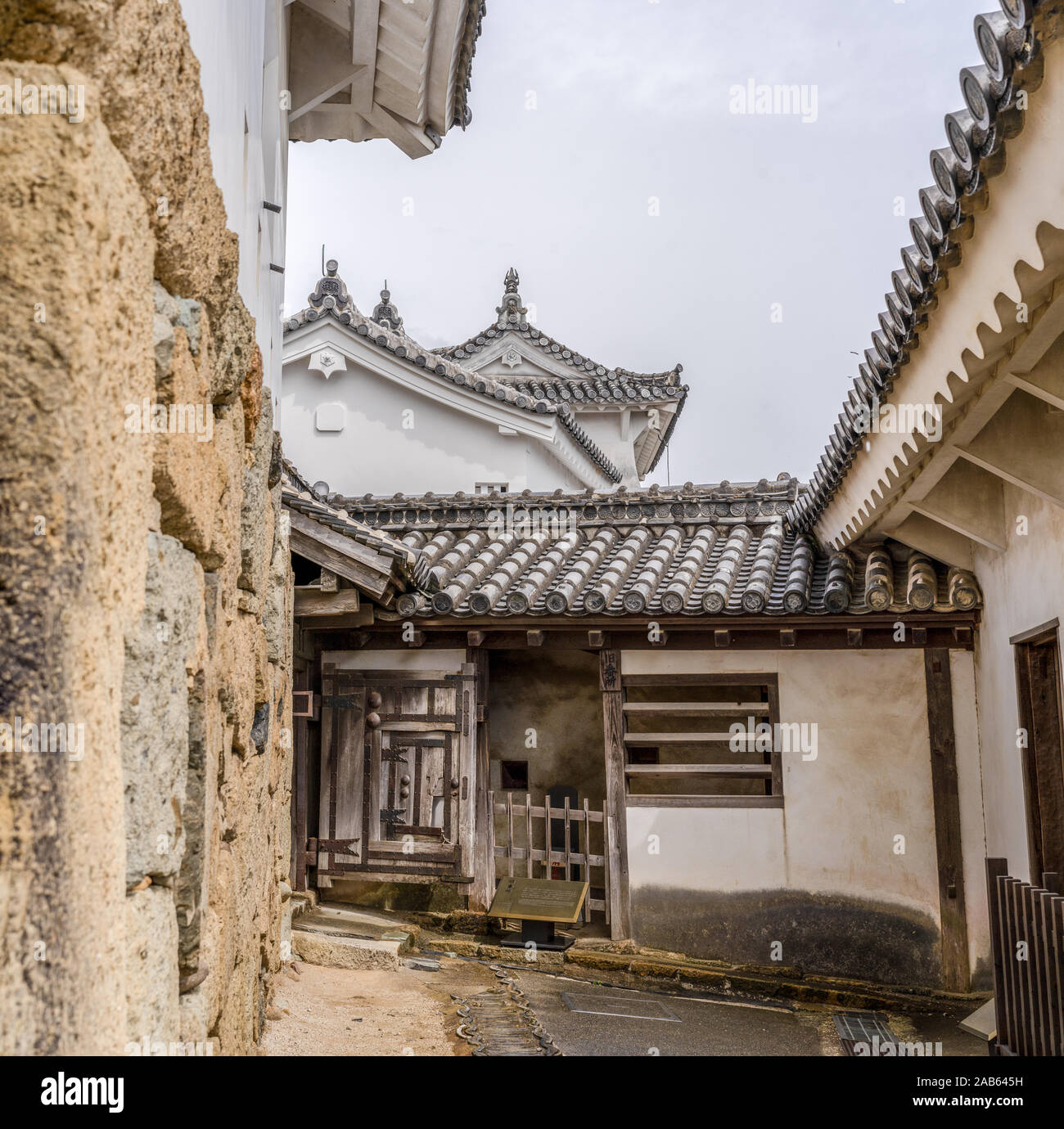 Himeji Castle (White Heron Castle, Shirasagijo), Japans besterhaltenes Feudalschloss Himeji , Japan Stockfoto