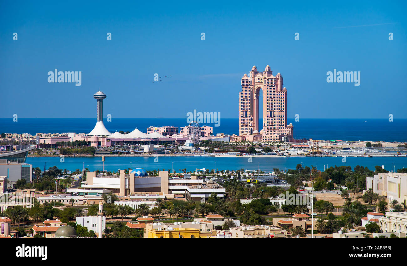 Al Marina Insel in der Innenstadt von Abu Dhabi in den Vereinigten Arabischen Emiraten Stockfoto