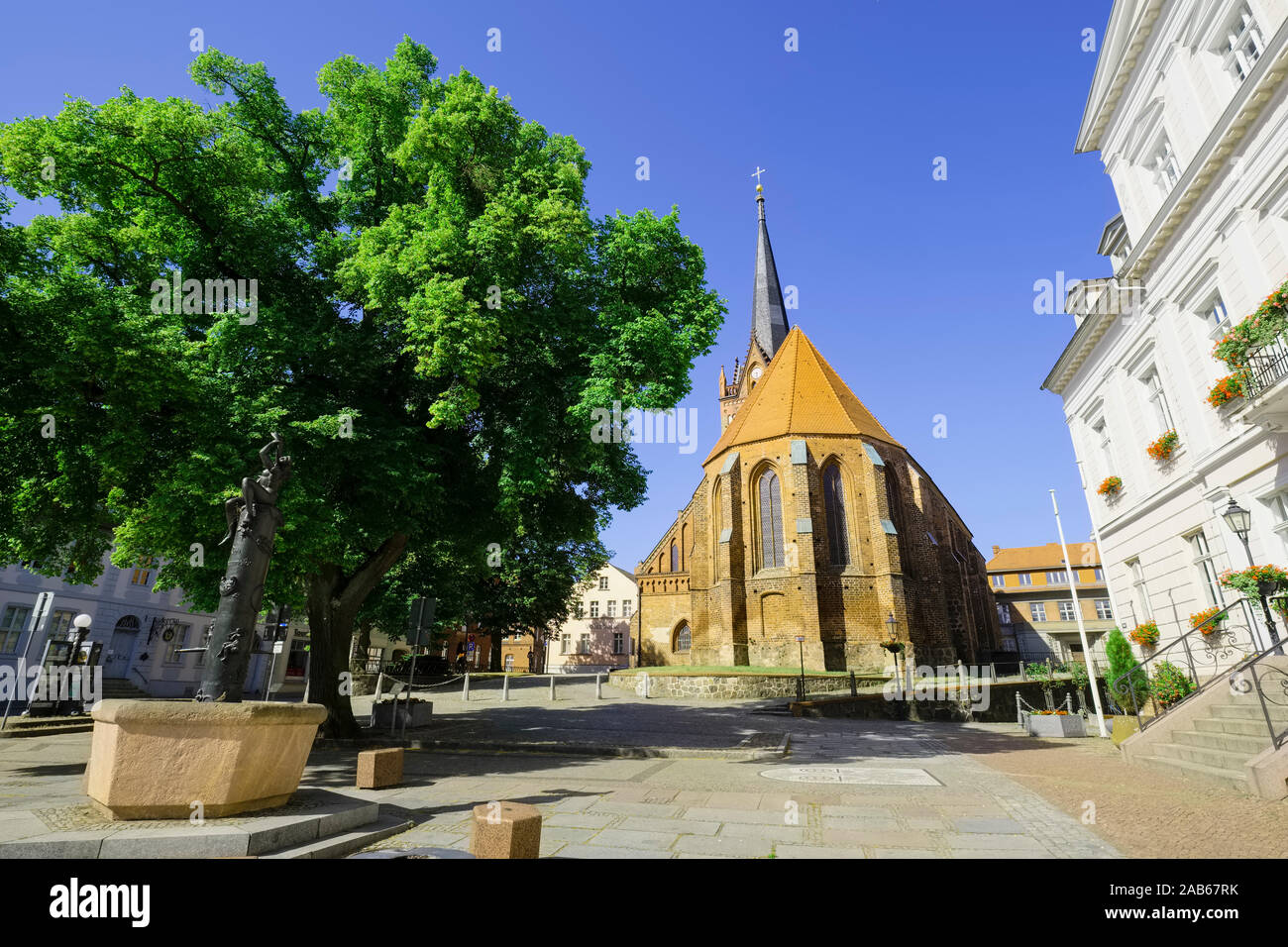 Pfarrkirche St. Nikolai, Bad Freienwalde, Brandenburg, Deutschland Stockfoto