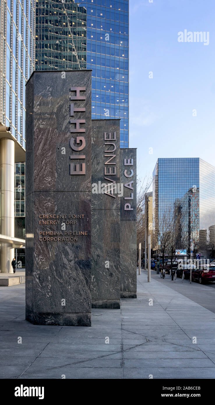 Eighth Avenue Ort Calgary, Alberta Stockfoto