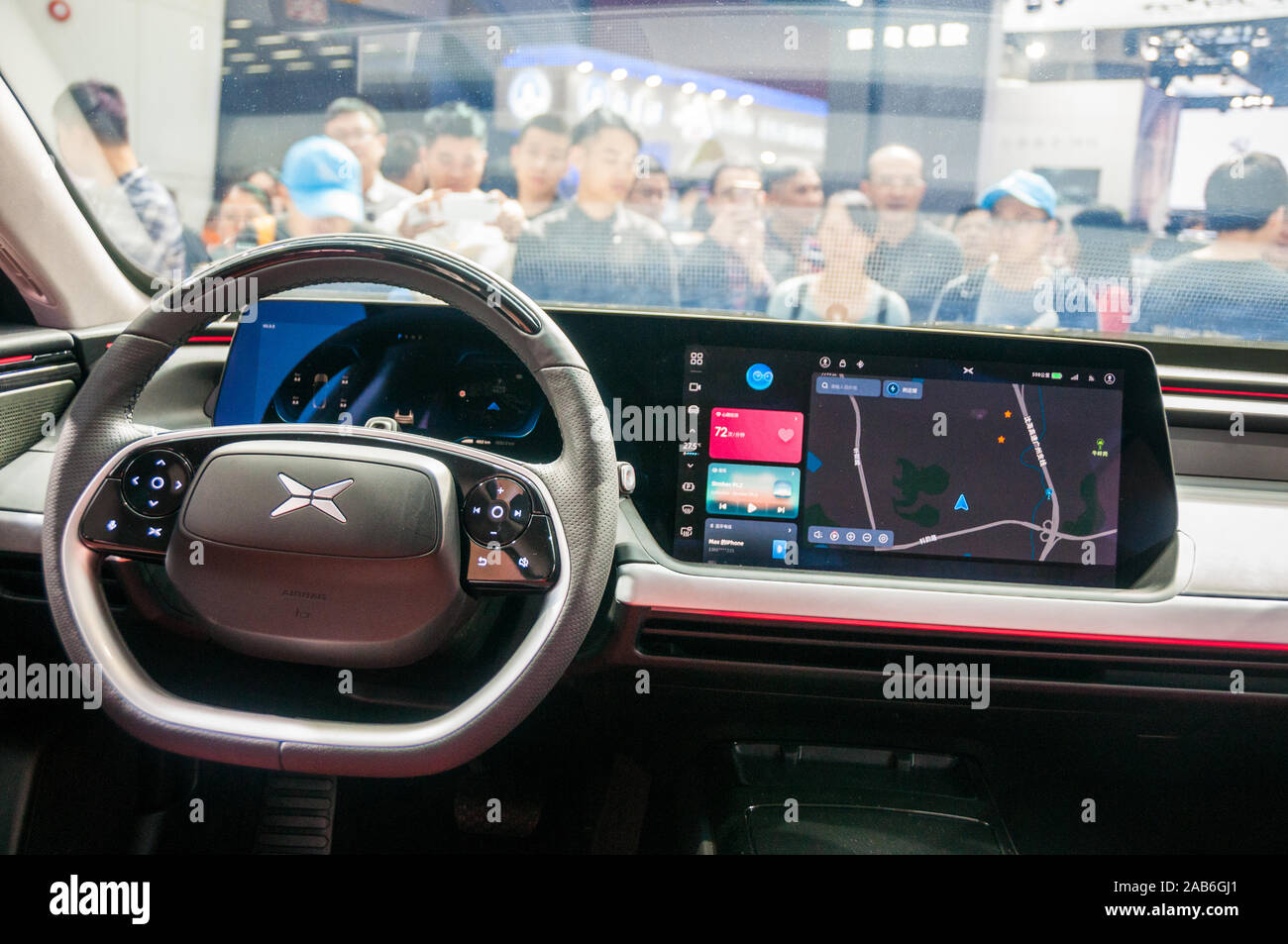 Die Xpeng P 7 e-sports sedan Am 2019 Guangzhou Auto Show. Stockfoto