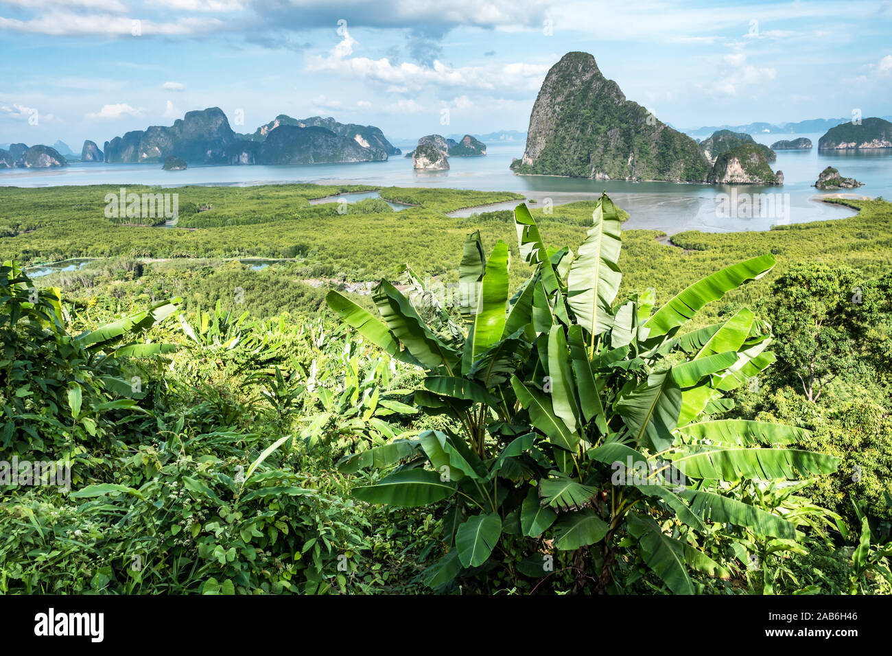 Wunderschöne Landschaften von Phuket, Thailand. Phuket ist eine der südlichen Provinzen Thailands Es besteht aus der Insel Phuket, das Land der großen Stockfoto