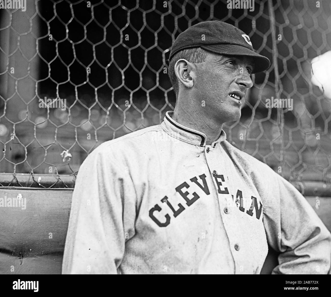 Jahrgang 1910 s Baseball Spieler - der hoeless" Joe Jackson, Cleveland AL Ca. 1913 Stockfoto