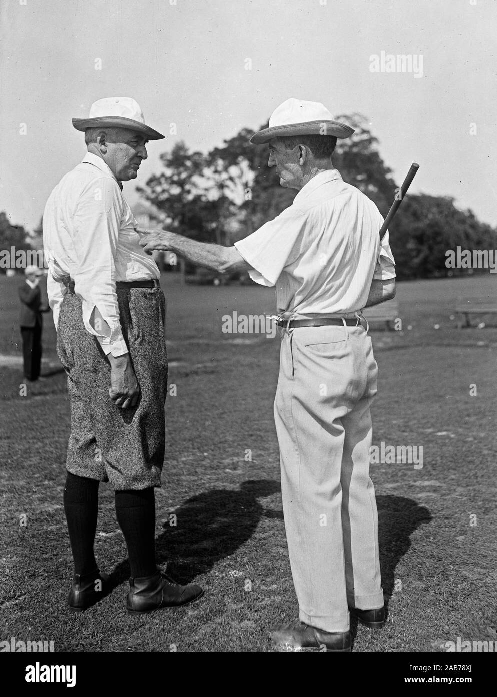 Warren Harding, die Golf spielen kann. 1921-1923 Stockfoto