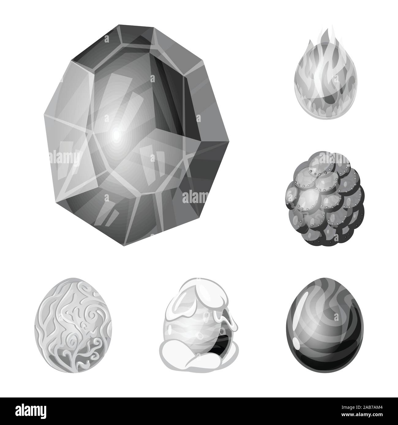 Isoliertes Objekt von Monster und Fantasy-Symbol. Sammlung von Monster und große Lager Symbol für das Web. Stock Vektor