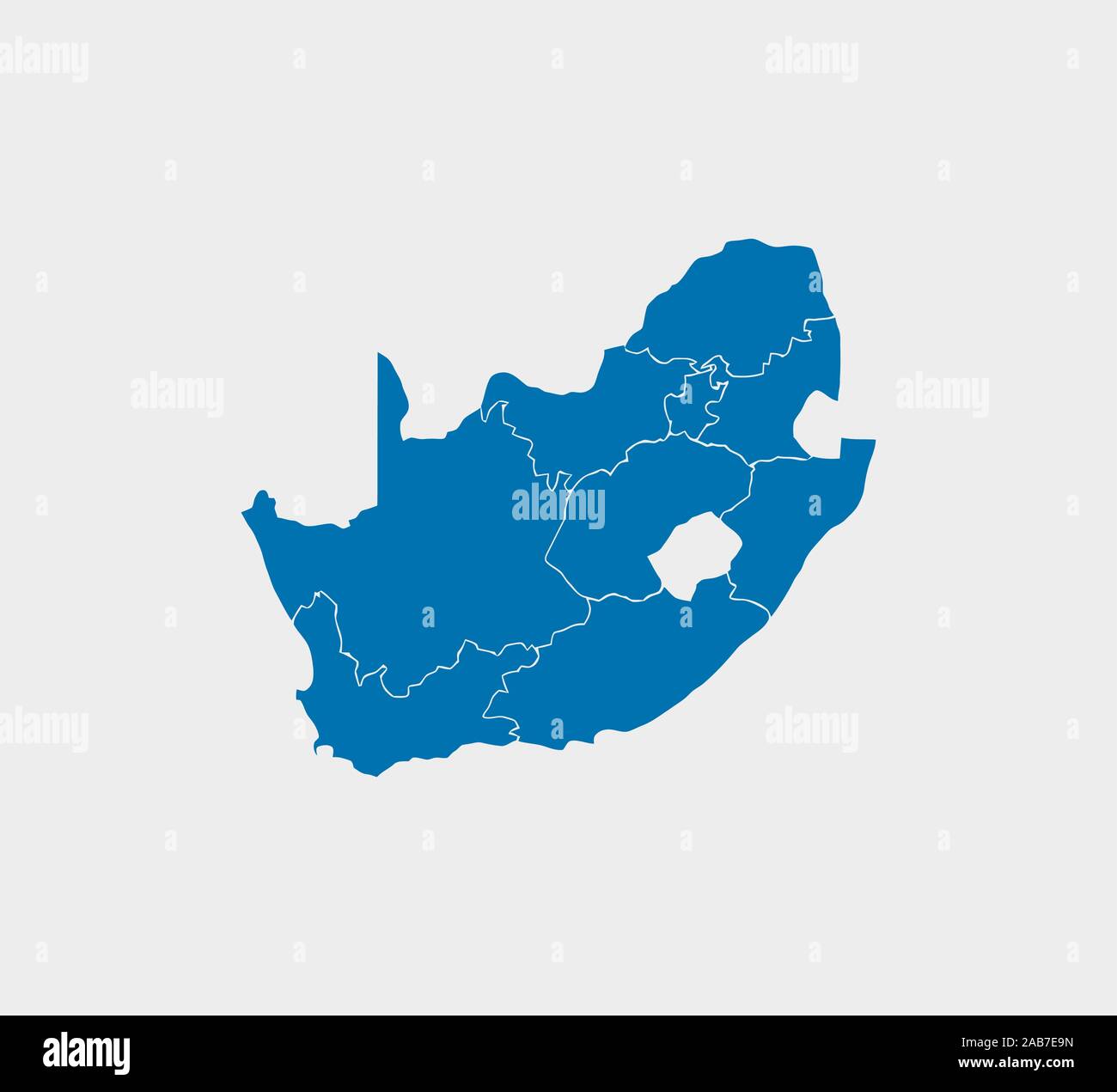 Südafrika Karte, Grenze Karte. Vector Illustration. Stock Vektor