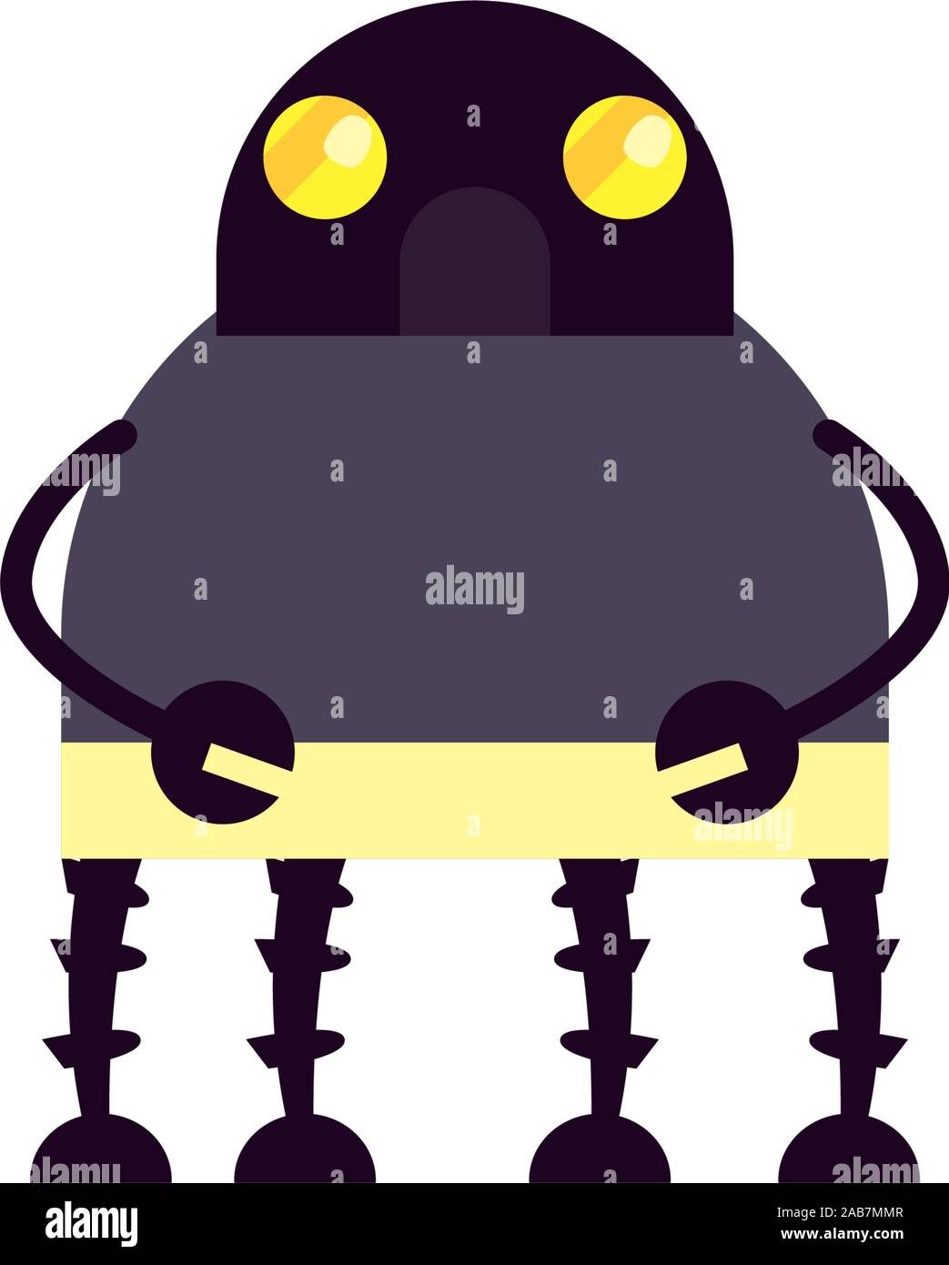 Roboter mit vier Beinen Symbol Stil Vector Illustration Design Stock Vektor