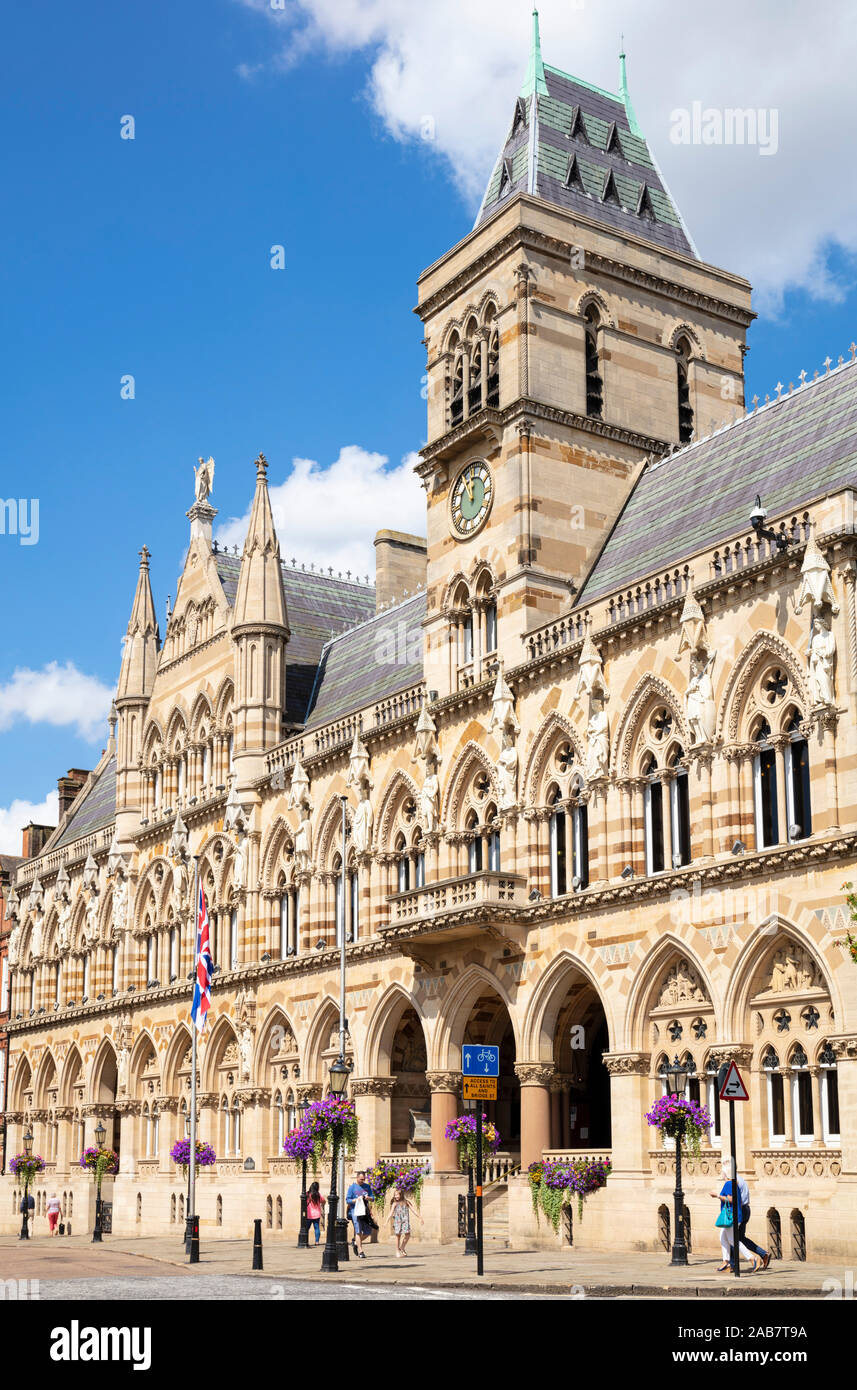 Guildhall und Northampton Borough Council, St. Giles' Square, Stadtzentrum, Northampton, Northamptonshire, England, Vereinigtes Königreich, Europa Stockfoto