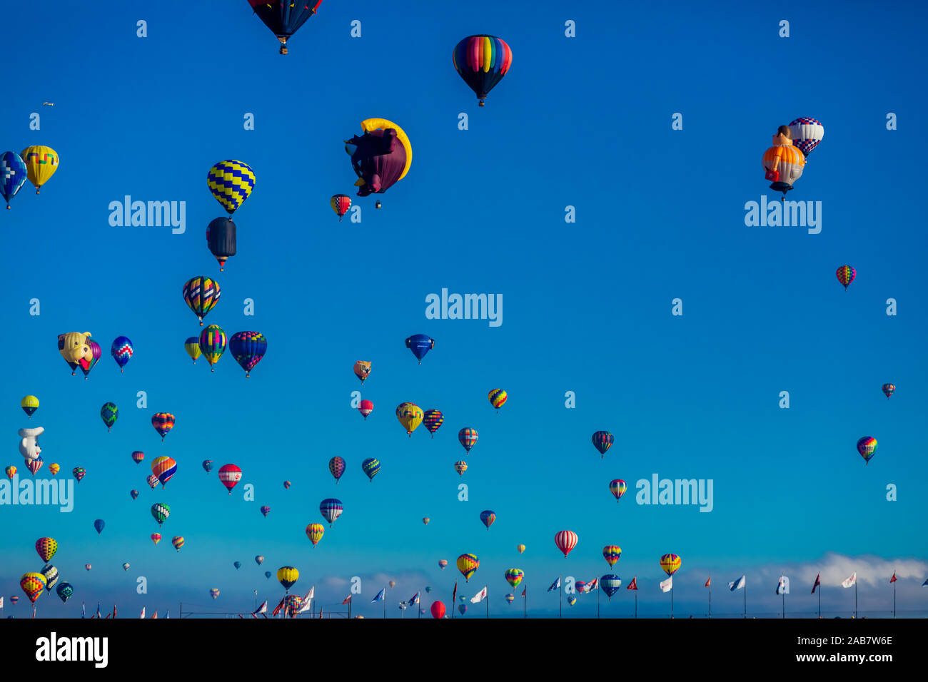 Fiesta Hot Air Balloon Festival, Albuquerque, New Mexico, Nordamerika Stockfoto