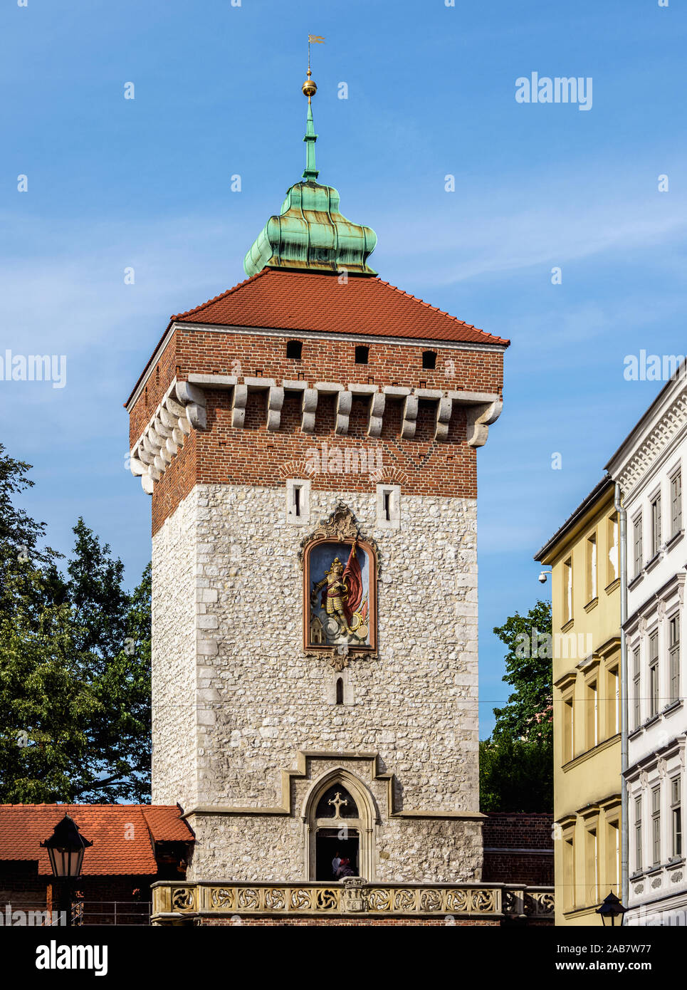 Florian Gate, Krakau (Krakow, Cracow), UNESCO-Weltkulturerbe, Woiwodschaft Kleinpolen, Polen, Europa Stockfoto