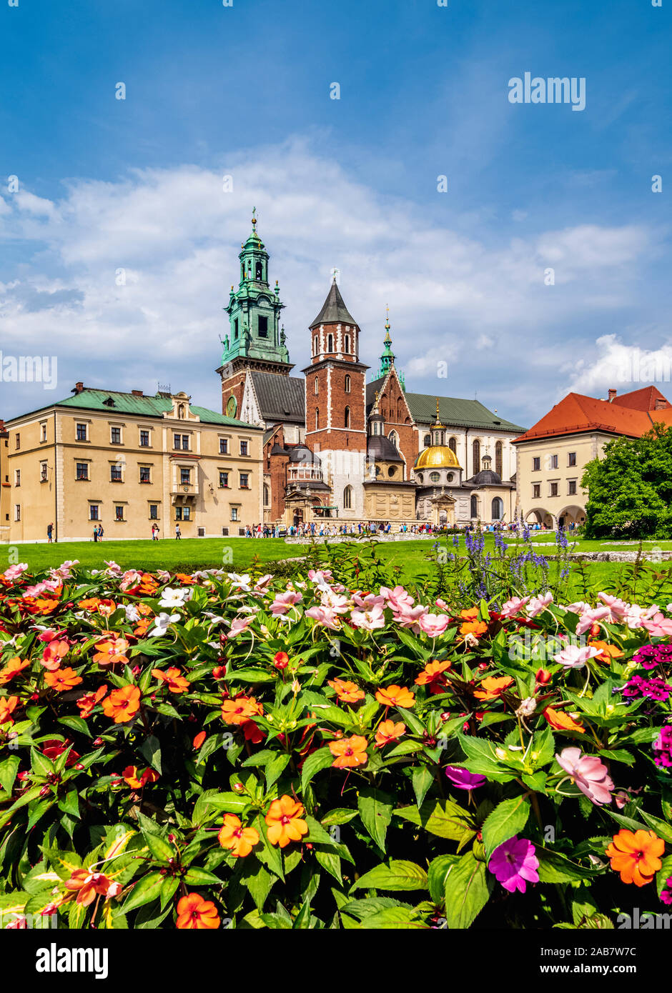 Kathedrale auf dem Wawel, Krakau (Krakow, Cracow), UNESCO-Weltkulturerbe, Woiwodschaft Kleinpolen, Polen, Europa Stockfoto