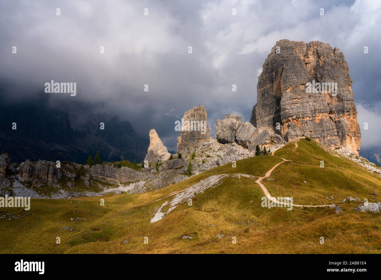 Cinque Torri, Provinz Belluno, Dolomiten, Italien, Europa Stockfoto