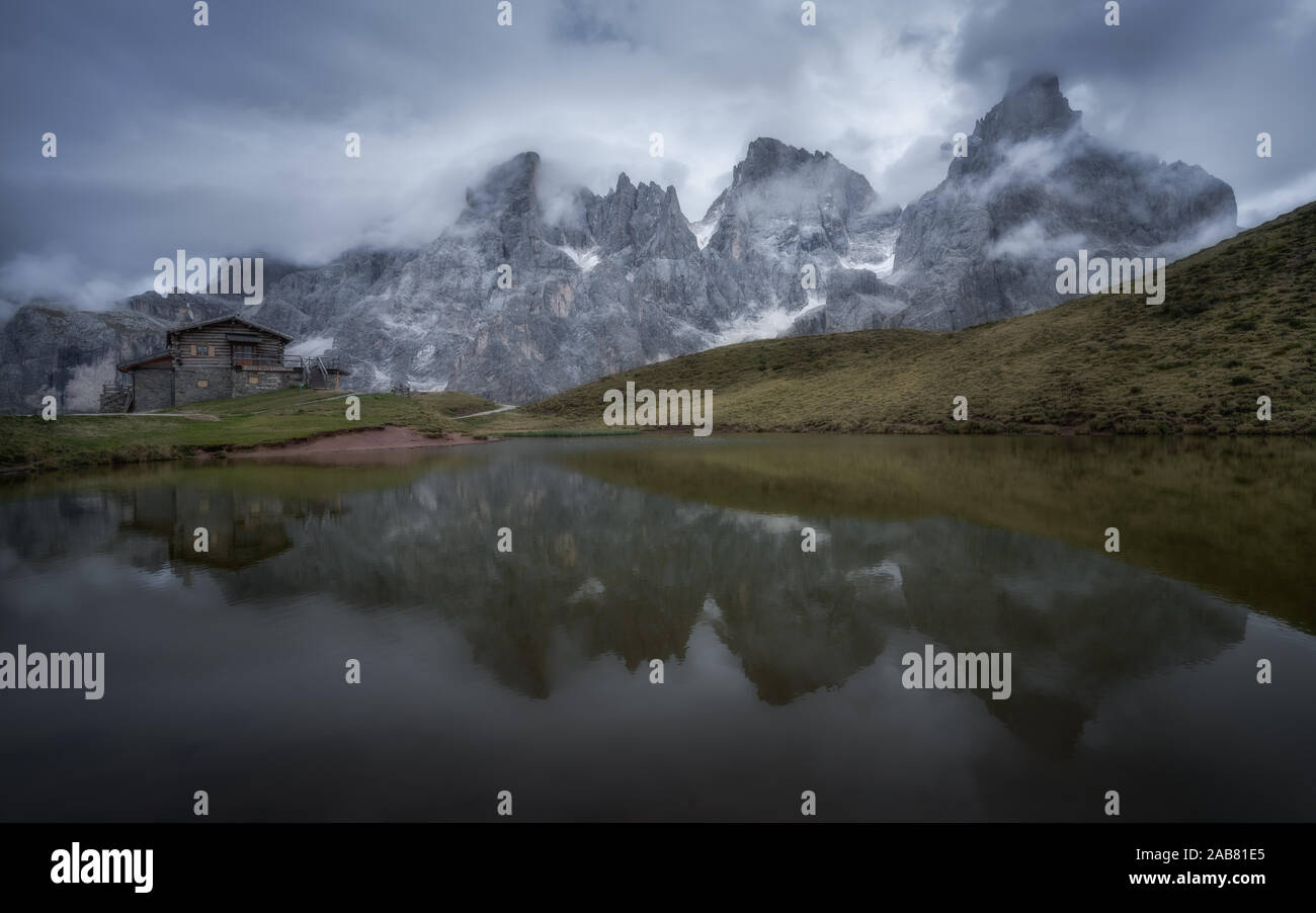 Baita Segantini, Dolomiten, Italien, Europa Stockfoto