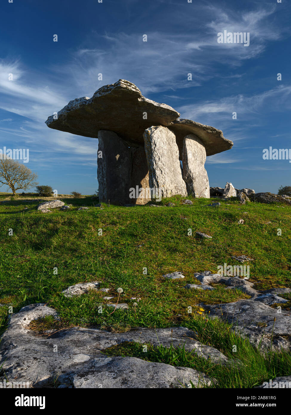 Poulnabrone, die Burren, County Clare, Munster, Republik Irland, Europa Stockfoto