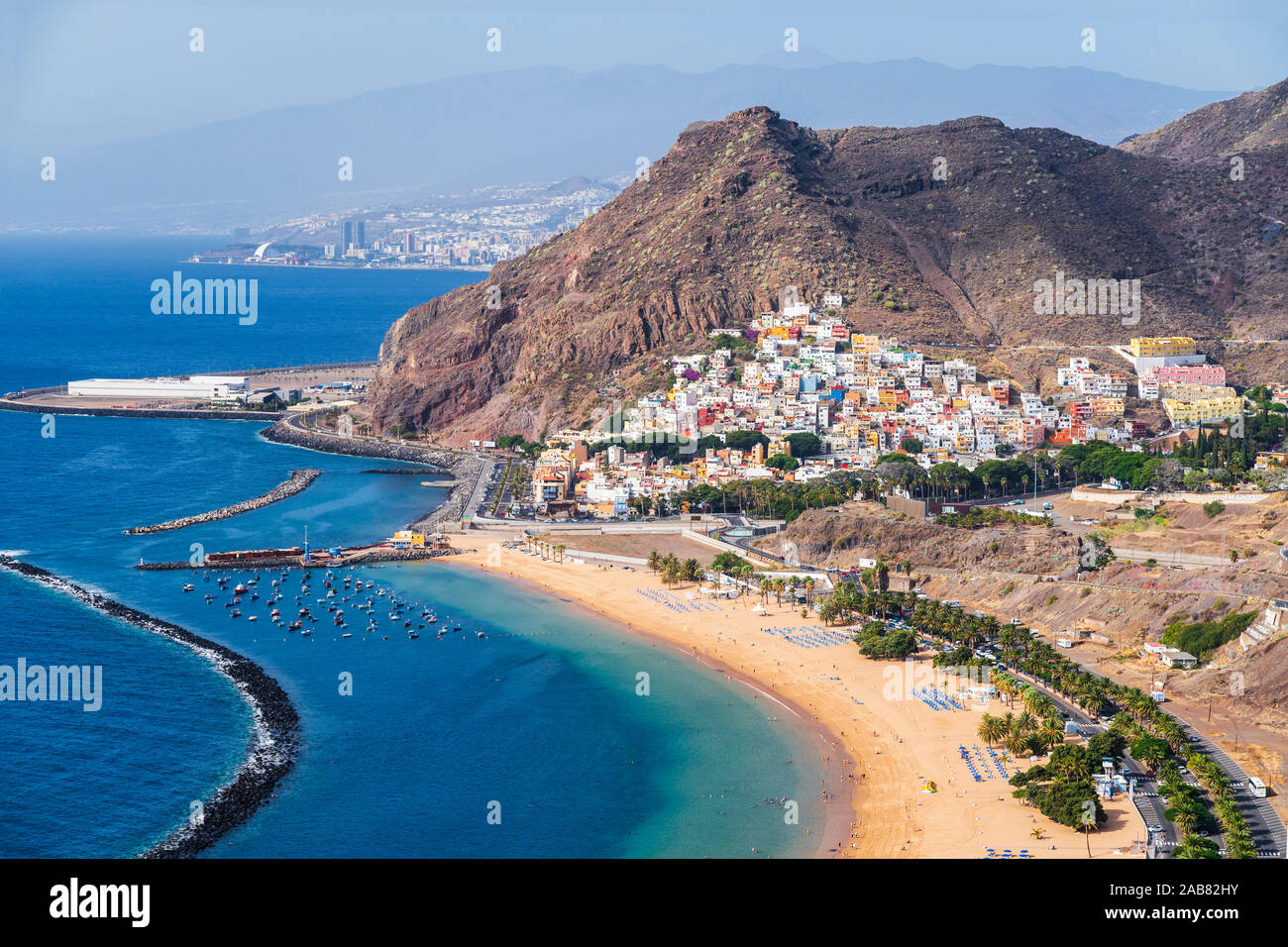 Playa de Las Teresitas, San Andres, Teneriffa, Kanarische Inseln, Spanien, Atlantik, Europa Stockfoto