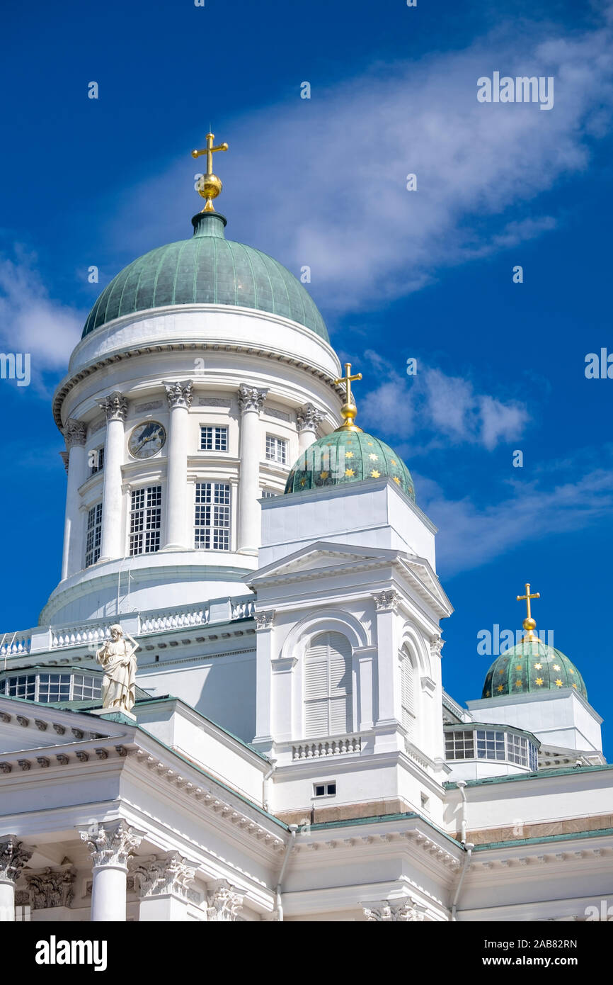 Detail der Kathedrale von Helsinki, Helsinki, Finnland, Skandinavien, Europa Stockfoto