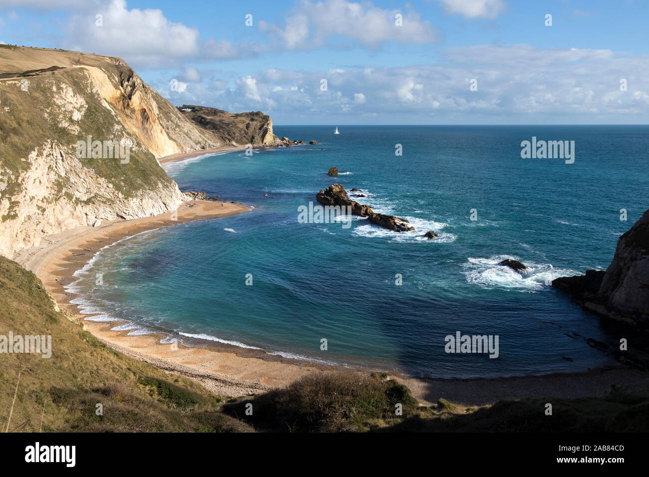 Man O' War Cove, St. Oswald's Bay, Lulworth, Dorset, Großbritannien Stockfoto