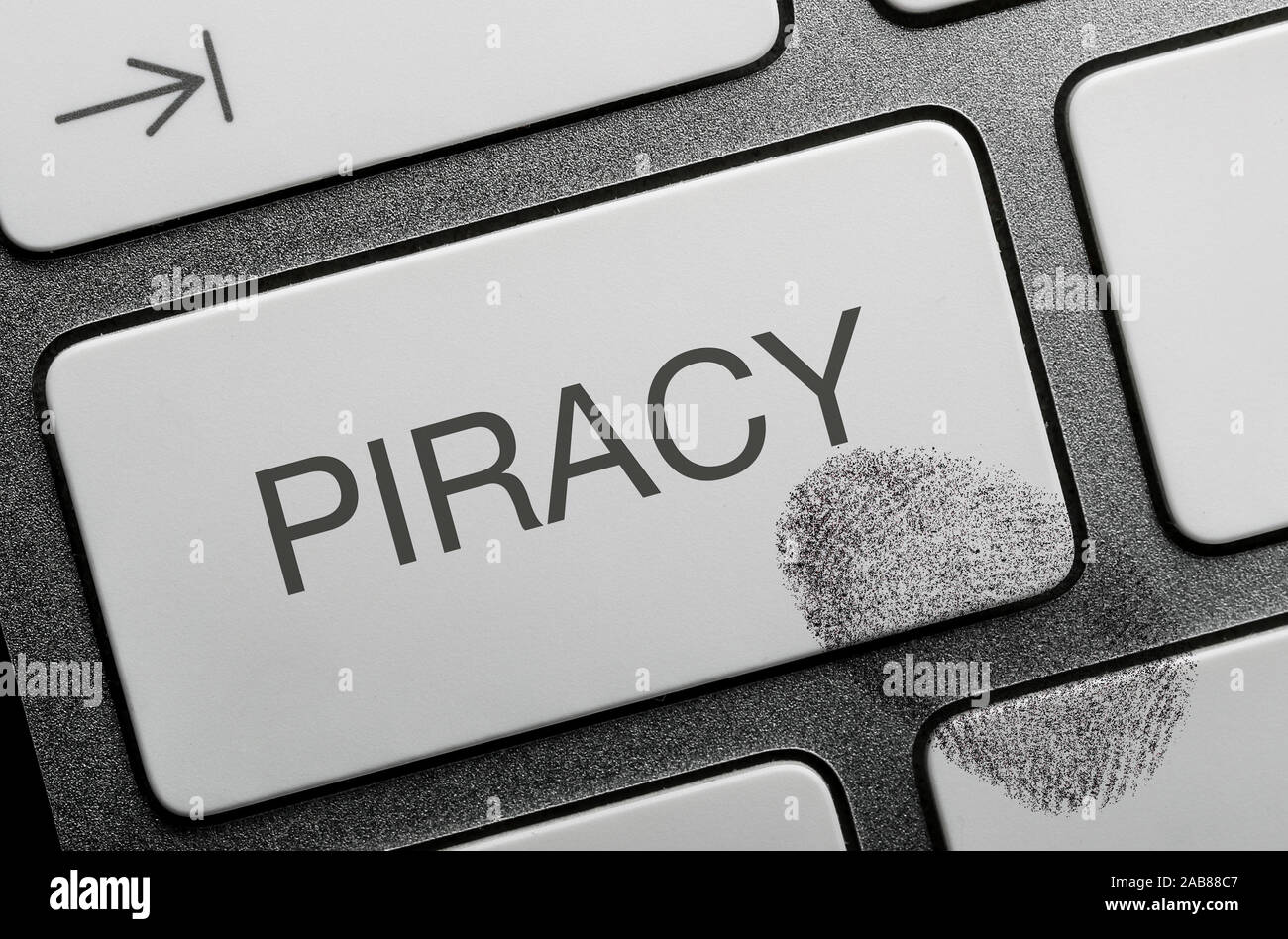 Konzept internet Kriminalität Bilder, Piraterie Stockfoto