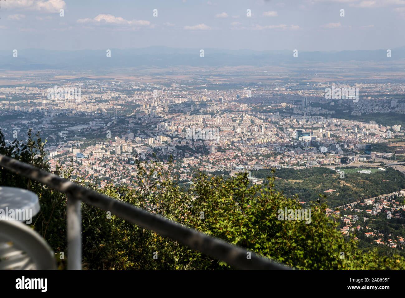 Blick auf Sofia vom Vitosha Berg, Bulgarien Stockfoto