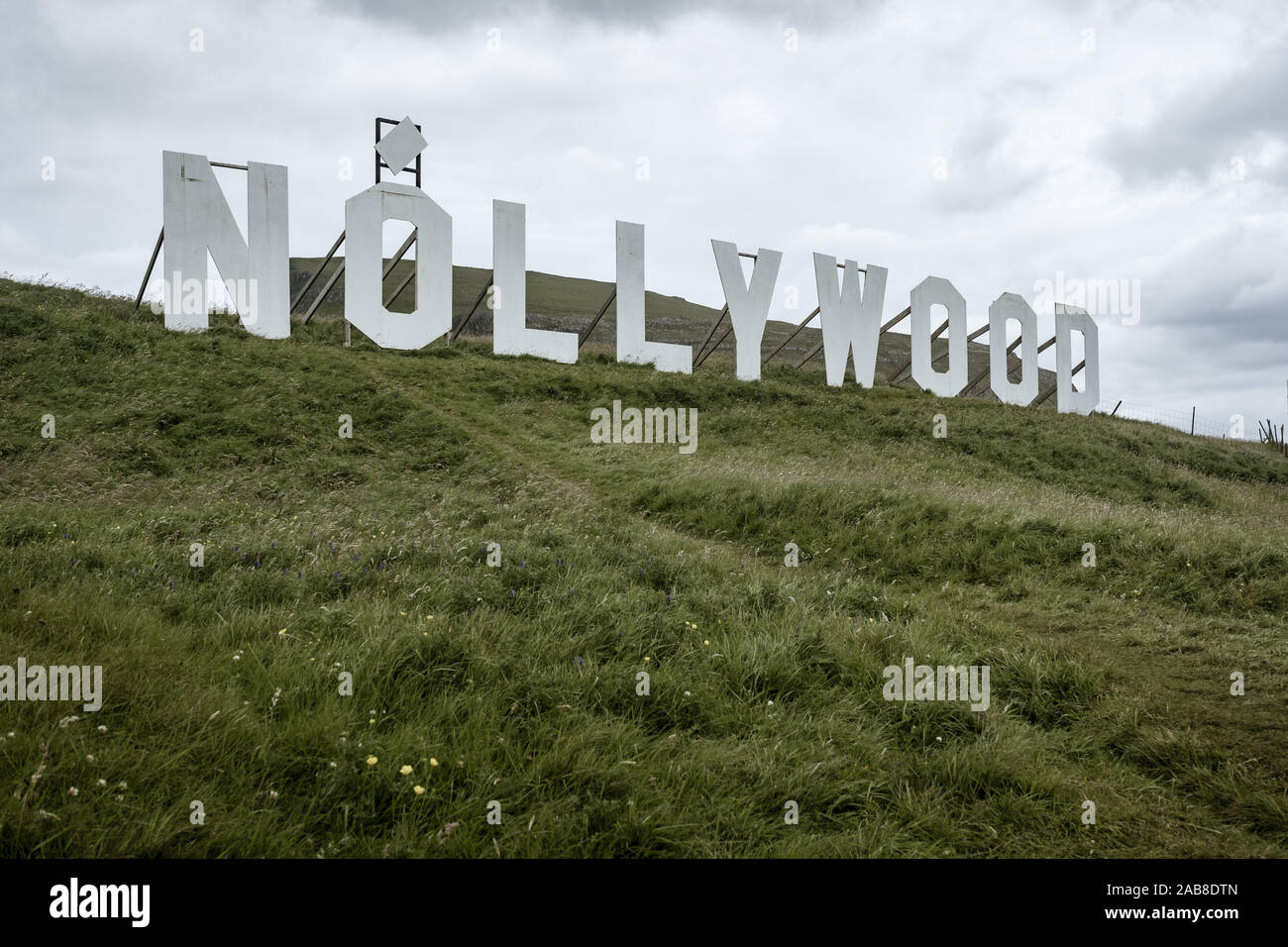 Nóllywood im Dorf Nólsoy auf der Insel Nolsoy, auf der Insel Faröer, Dänemark, Europa. Stockfoto
